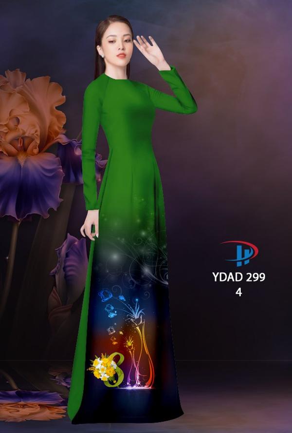 Vải Áo Dài Hoa In 3D AD YDAD299 5
